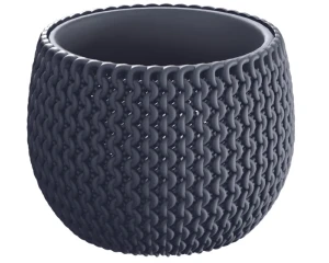 Doniczka okrągła z wkładem 29 cm antracytowa Splofy Bowl