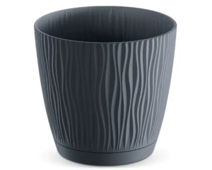 Doniczka okrągła Prosperplast 28 cm antracyt Sandy P