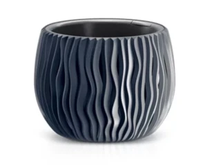 Doniczka okrągła 18 cm antracyt Prosperplast Sandy Bowl