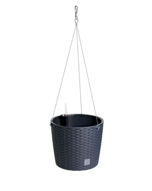 Doniczka wisząca 25,6 cm system nawadniania antracyt Rato W