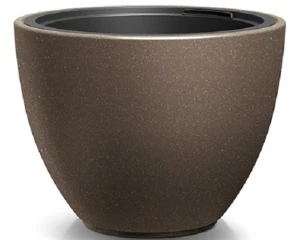 Doniczka okrągła 10 l z wkładem kawowa Heos ECO Wood