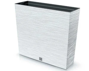 Donica wysoka z wkładem biała 77 cm Prosperplast Furu Case T