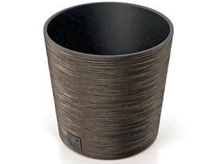 Doniczka okrągła z wkładem 25 cm Furu Round ECO Wood