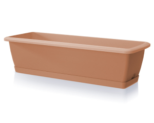 Doniczka długa 59cm z podstawką terakota Respana Easycare