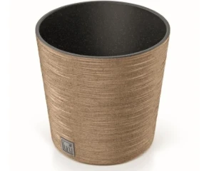 Doniczka z wkładem 30 cm naturo Furu Round ECO Wood