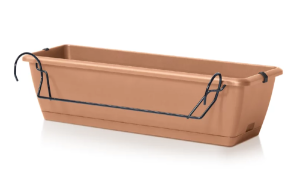 Doniczka wisząca balkonowa 59cm Respana Easycare W terakota