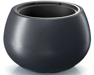 Donica okrągła z wkładem 44 cm antracyt Prosperplast Heos