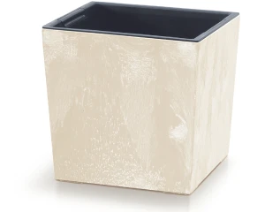 Doniczka kwadratowa 30cm kremowa Urbi Square Beton Effect
