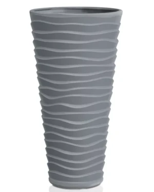Donica wysoka szara z wkładem 52 cm Sand Slim Prosperplast