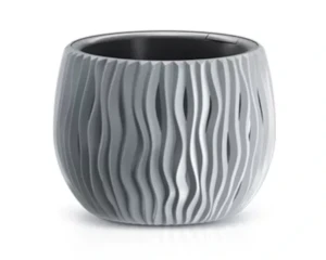 Doniczka okrągła 18 cm szara Sandy Bowl