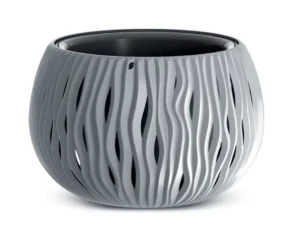 Doniczka okrągła 24 cm szara Prosperplast Sandy Bowl