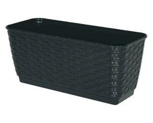 Skrzynka balkonowa z uchwytami 39 cm brązowa Ratolla Case PW