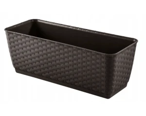 Doniczka balkonowa 49 cm brązowa Ratolla Case PW