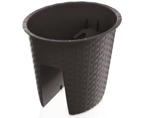 Doniczka na balustradę 30 cm brązowa Ratolla Railing Oval