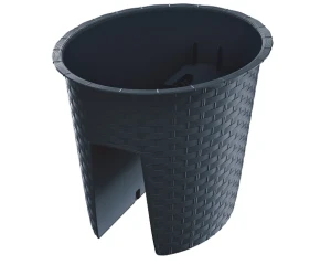 Doniczka na balkon antracyt 30 cm Ratolla Railing Oval