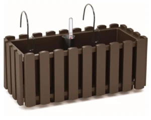 Doniczka balkonowa 38 cm brązowa Boardee Fencycase