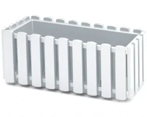 Doniczka długa 38 cm biała Boardee FenceCase