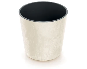 Doniczka okrągła kremowa 25cm Urbi Round Beton Effect