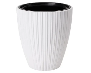 Form-Plastic doniczka okrągła z wkładem biała 38,5 cm Mika