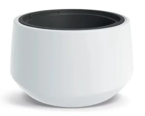 Doniczka okrągła niska 34cm biała Heos