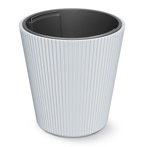 Donica okrągła Prosperplast Milly 24 cm biała z wkładem