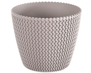 Doniczka okrągła beżowa 21,8 cm Prosperplast Splofy