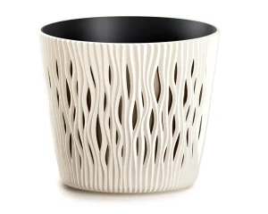 Doniczka okrągła Prosperplast 19 cm kremowa Sandy Round