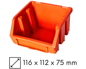 Kuweta warsztatowa mini 116x112x75mm pomarańczowa Ergobox