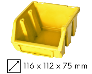 Kuweta warsztatowa mini 116x112x75mm żółta Ergobox