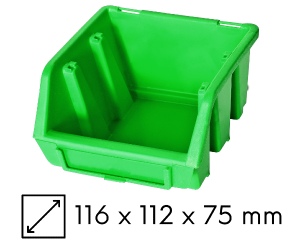 Kuweta warsztatowa mini 116x112x75mm zielona Ergobox