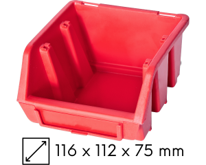 Kuweta warsztatowa mini 116x112x75mm czerwona Ergobox