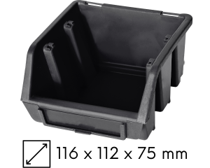 Kuweta warsztatowa mini 116x112x75mm czarna Ergobox
