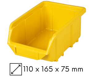Kuweta warsztatowa mała 110x165x75mm żółta Ecobox