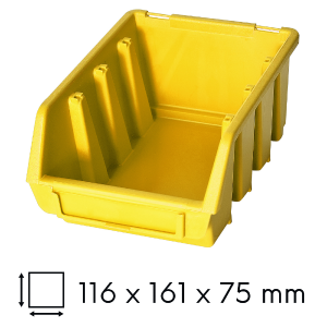 Kuweta warsztatowa mała 116x161x75mm żółta Ergobox