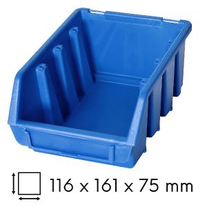 Kuweta warsztatowa mała 116x161x75mm niebieska Ergobox
