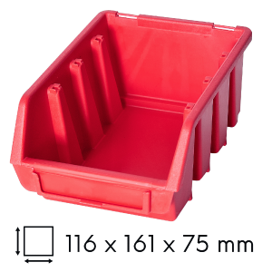 Kuweta warsztatowa mała 116x161x75mm czerwona Ergobox
