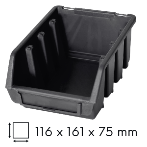 Kuweta warsztatowa 116x161x75mm czarna Ergobox