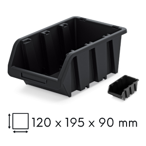 Pojemnik warsztatowy 120x195x90 mm mały czarny Kistenberg Truck