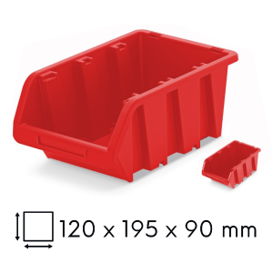 Pojemnik warsztatowy 120x195x90 mm mały czerwony Kistenberg Truck
