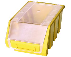 Kuweta magazynowa z klapką 170x240x126mm żółta Ergobox