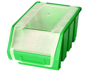 Kuweta magazynowa z klapką 170x240x126mm zielona Ergobox