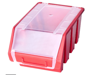 Kuweta magazynowa z klapką 170x240x126mm czerwona Ergobox