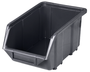 Kuweta warsztatowa średnia 155x240x125mm czarna Ecobox