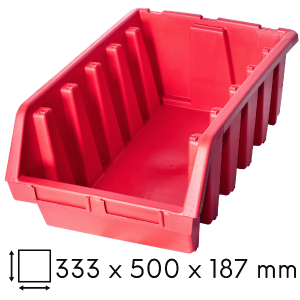 Kuweta warsztatowa XXL 333x500x187mm czerwona Ergobox