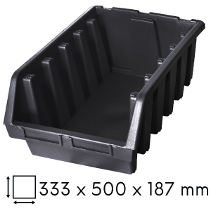 Kuweta warsztatowa XXL 333x500x187mm czarna Ergobox