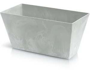 Doniczka prostokątna szara 40 cm Tubus Case Beton Effect
