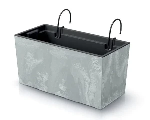 Doniczka na balkon szara 39,5 cm Prosperplast Urbi Beton Effect
