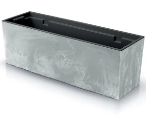 Donica prostokątna z wkładem szara 58 cm Urbi Beton Effect