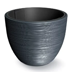 Donica okrągła 57 cm antracyt Prosperplast Furu Barrel