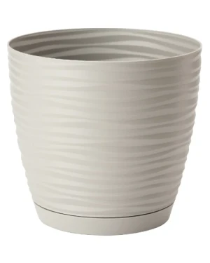 Doniczka okrągła szara 1 l Form-Plastic Sahara Round